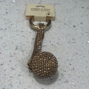 Sophia & Kate key chain/bag charm with a crystal ball design.